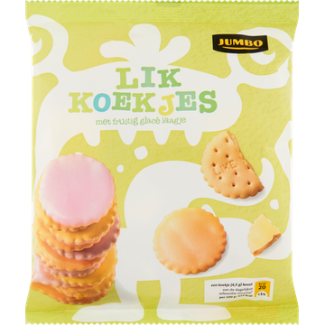 Jumbo Lik Koekjes met Fruitig Glace Laagje - JUMBO