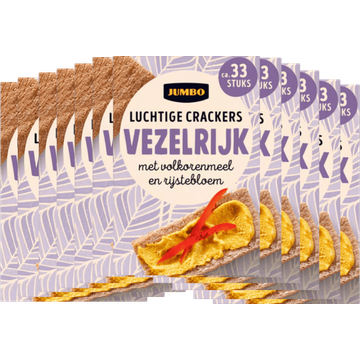 Jumbo Luchtige Crackers Volkoren met Rijstebloem 12 pack - JUMBO