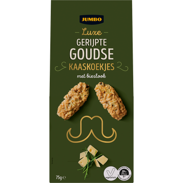Jumbo Luxe Gerijpte Goudse Kaaskoekjes met Bieslook - JUMBO