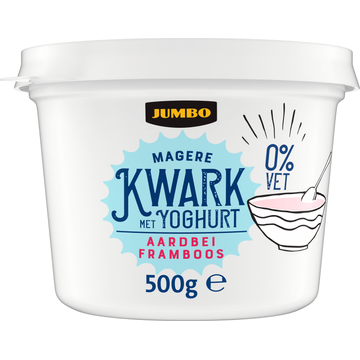 Jumbo Magere Kwark met Yoghurt Aardbei Framboos 0% Vet - JUMBO