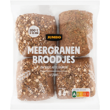 Jumbo - Meergranenbroodjes - 4 Stuks - JUMBO