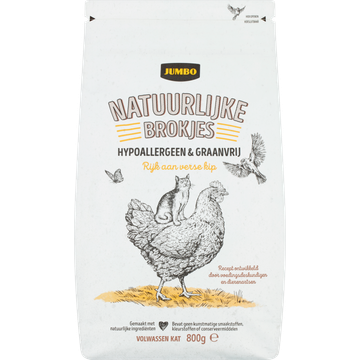 Jumbo Natuurlijke Brokjes Katten Hypoallergeen & Graanvrij - JUMBO