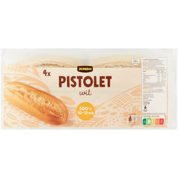 Jumbo - Pistolet Wit - 4 Stuks - JUMBO