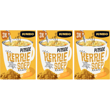 Jumbo Pittige Kerriesoep 3 x 3 Stuks - JUMBO