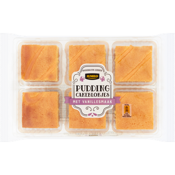 Jumbo Pudding Cakeblokjes met Vanillesmaak 6 Stuks - JUMBO