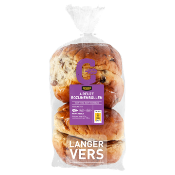 Jumbo - Reuze Rozijnenbollen - 4 Stuks - JUMBO