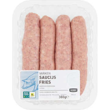 Jumbo Saucijs Fries Varken 4 Stuks - JUMBO