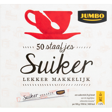 Jumbo Suiker Staafjes 50 Stuks - JUMBO