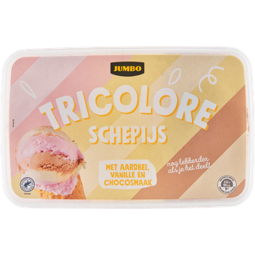 Jumbo Tricolore Schepijs met Aardbei