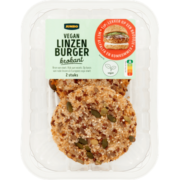 Jumbo Vegan Linzen Burger 2 Stuks - JUMBO