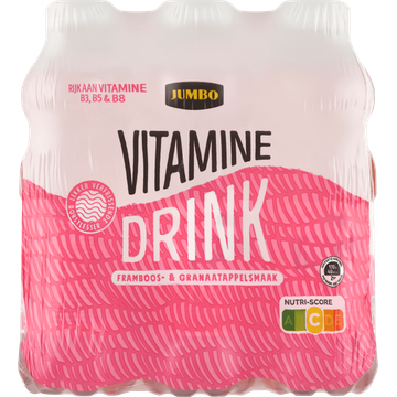 Jumbo Vitamine Drink Framboos- & Granaatappelsmaak - JUMBO