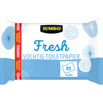 Jumbo Vochtig Toiletpapier Fresh Voordeelverpakking 80 Stuks - JUMBO