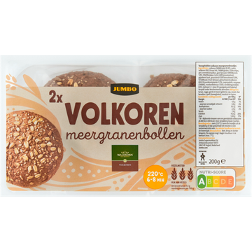 Jumbo - Volkoren Meergranenbollen - 2 Stuks - JUMBO