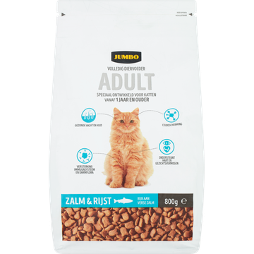 Jumbo Volledig Diervoeder Katten Volwassen Zalm & Rijst - JUMBO