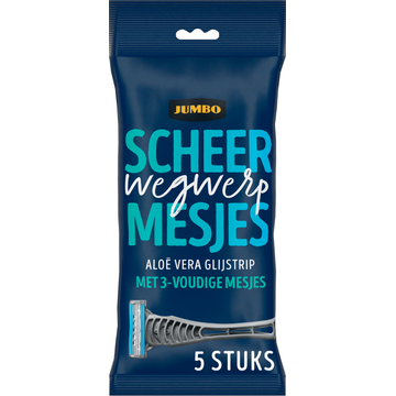 Jumbo Wegwerp Scheermesjes met Aloë Vera 5 Stuks - JUMBO
