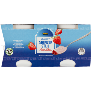 Jumbo Yoghurt Griekse Stijl Aardbei 4 x 150 g - JUMBO