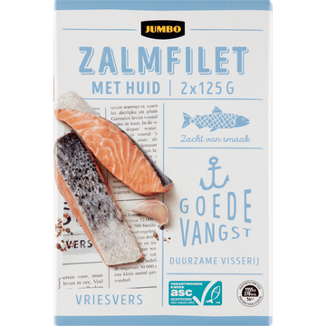 Jumbo Zalmfilet met Huid 2 x 125 g - JUMBO