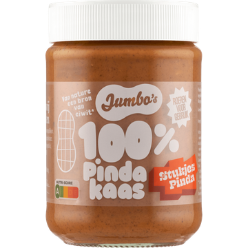 Jumbo's 100% Pindakaas Stukjes Pinda - JUMBO