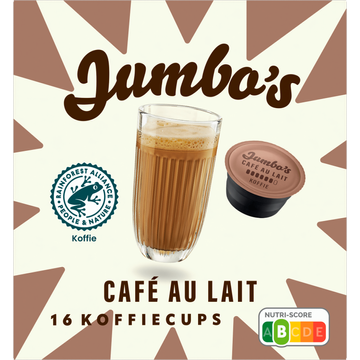 Jumbo's Café au Lait Koffiecups 16 Stuks - JUMBO