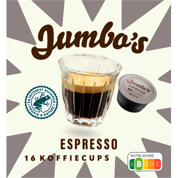 Jumbo's Espresso Koffiecups 16 Stuks - JUMBO