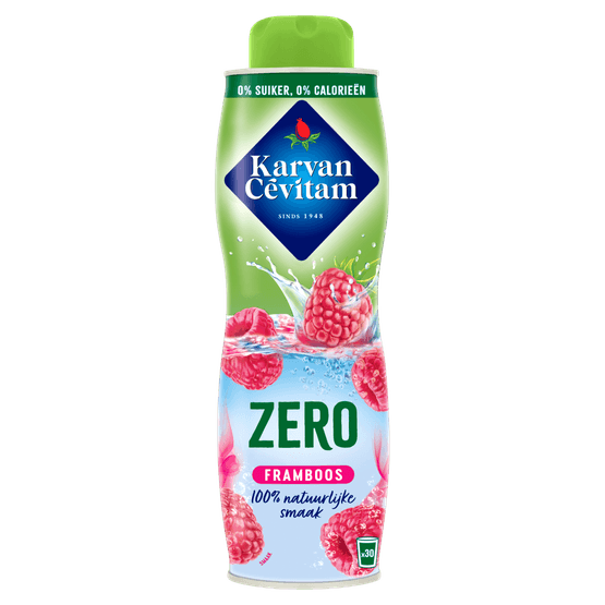 Karvan Cevitam Limonadesiroop framboos 0% - Dirk