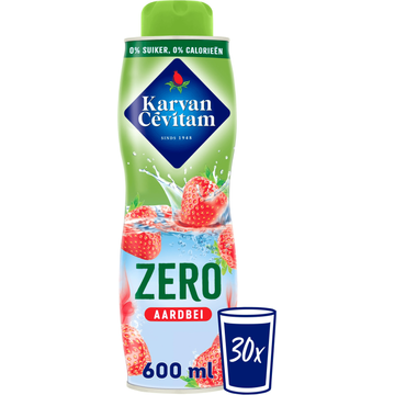 Karvan Cévitam Zero Aardbei Siroop 600 ml - JUMBO