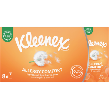 Kleenex Allergy Comfort Zakdoeken 4-Laags 8 Stuks - JUMBO