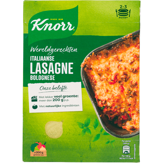 Knorr Wereldgerecht lasagne bolognese - Dirk