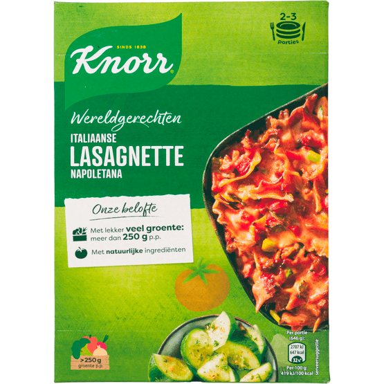 Knorr Wereldgerecht lasagne napoletana - Dirk