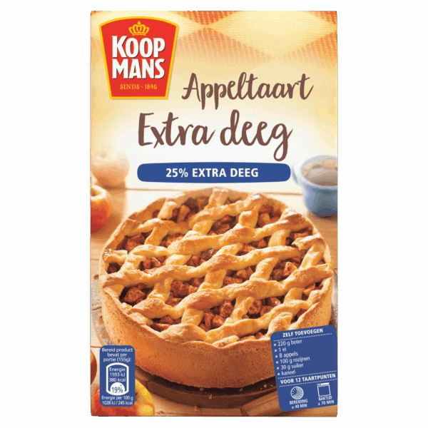 Koopmans Appeltaart extra deeg bakmix - PLUS