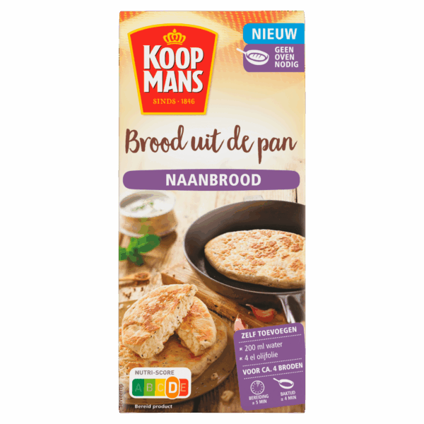 Koopmans Brood uit de pan naanbrood bakmix - PLUS