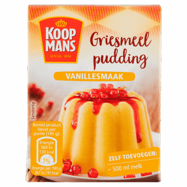 Koopmans Griesmeelpudding vanillesmaak - PLUS