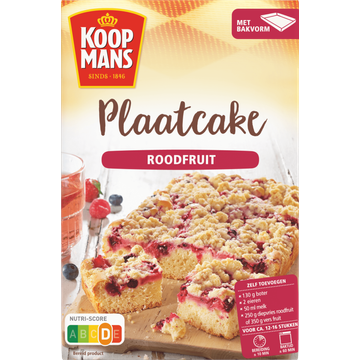 Koopmans Plaatcake Roodfruit Bakmix - JUMBO