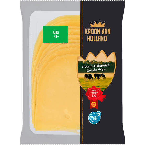 Kroon van Holland Jonge kaas 48+ plakken - Dirk