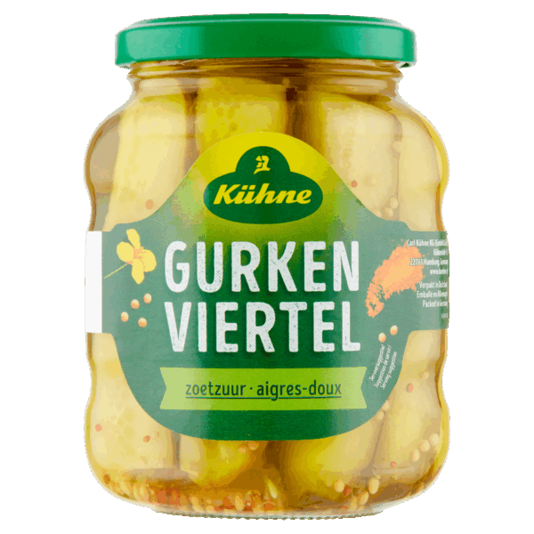 Kuhne Gurkenviertel zoetzuur - PLUS