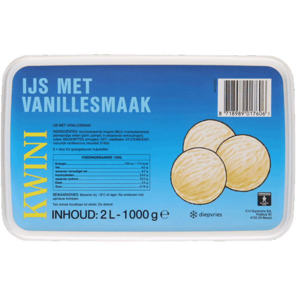 Kwini Vanille IJs - PLUS