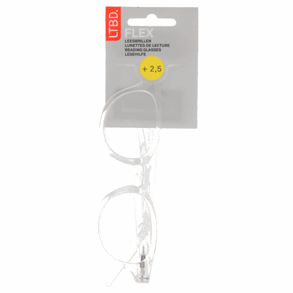 LTBD FLEX leesbril kleurloos +2.5 - PLUS