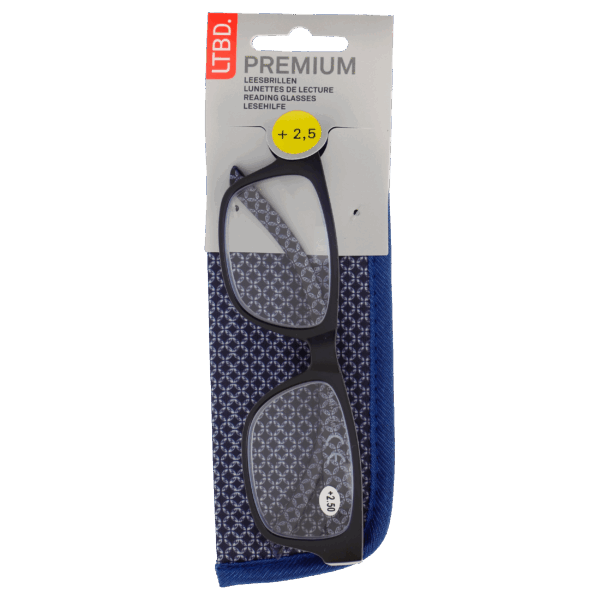 LTBD Premium leesbril blauw etui +2