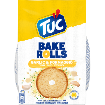 LU TUC Bake Rolls Crackers Garlic & Formaggio - JUMBO