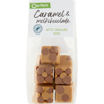 La Place Caramel & Melkchocolade Witte Chocolade Bites - JUMBO