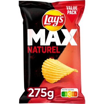 Lay's Max Ribbel Chips Naturel - JUMBO