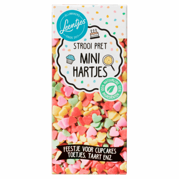 Leentjes Strooi Pret Mini Hartjes - PLUS