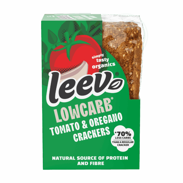 Leev Bio low-carb Qrackers bruschetta - PLUS