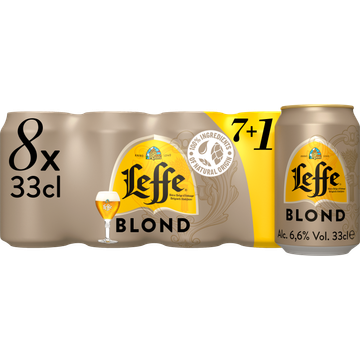 Leffe - Blond - 7+1 Blik - 330ML - JUMBO