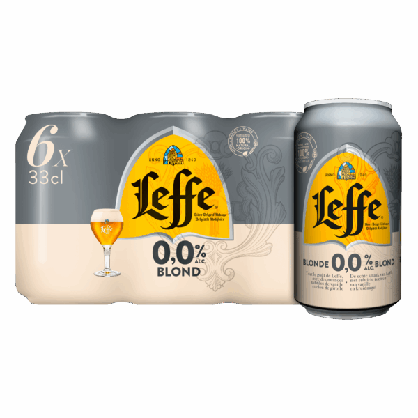 Leffe Blond Belgisch Abdijbier 0.0% - PLUS