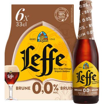 Leffe - Bruin 0.0% Alcoholvrij Belgisch Abdijbier - JUMBO