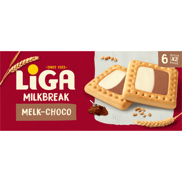 LiGA Milkbreak Koekjes Melk Chocolade - JUMBO