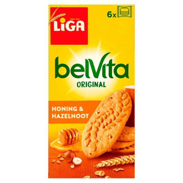 Liga BelVita koekjes honing en hazelnoot - PLUS