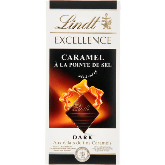 Lindt Chocoladereep excellence caramel seasalt - Dirk