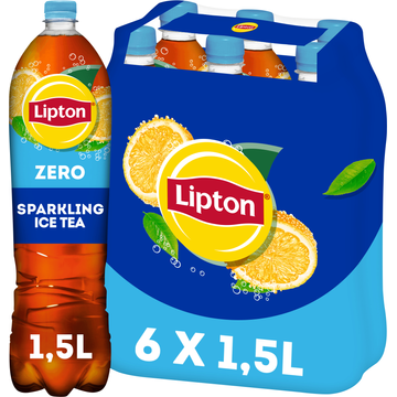 Lipton Ice Tea sparkling Original Suikervrij 6 x 1